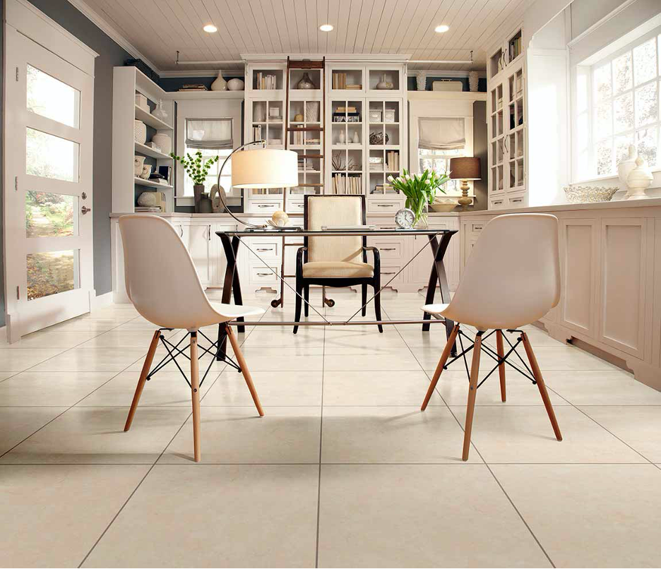 مكتب المنزل البلاط